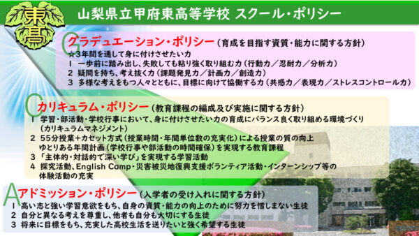 【07甲府東】スクールポリシー（ポンチ絵版）のサムネイル